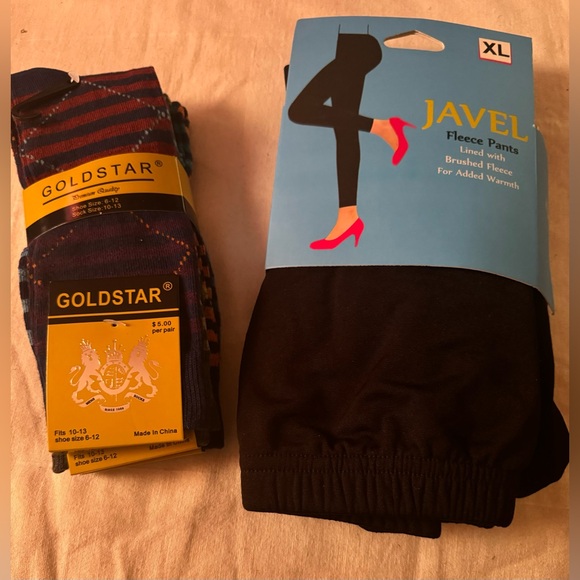 Leggings and 3 pair assorted socks. - Picture 2 of 2
